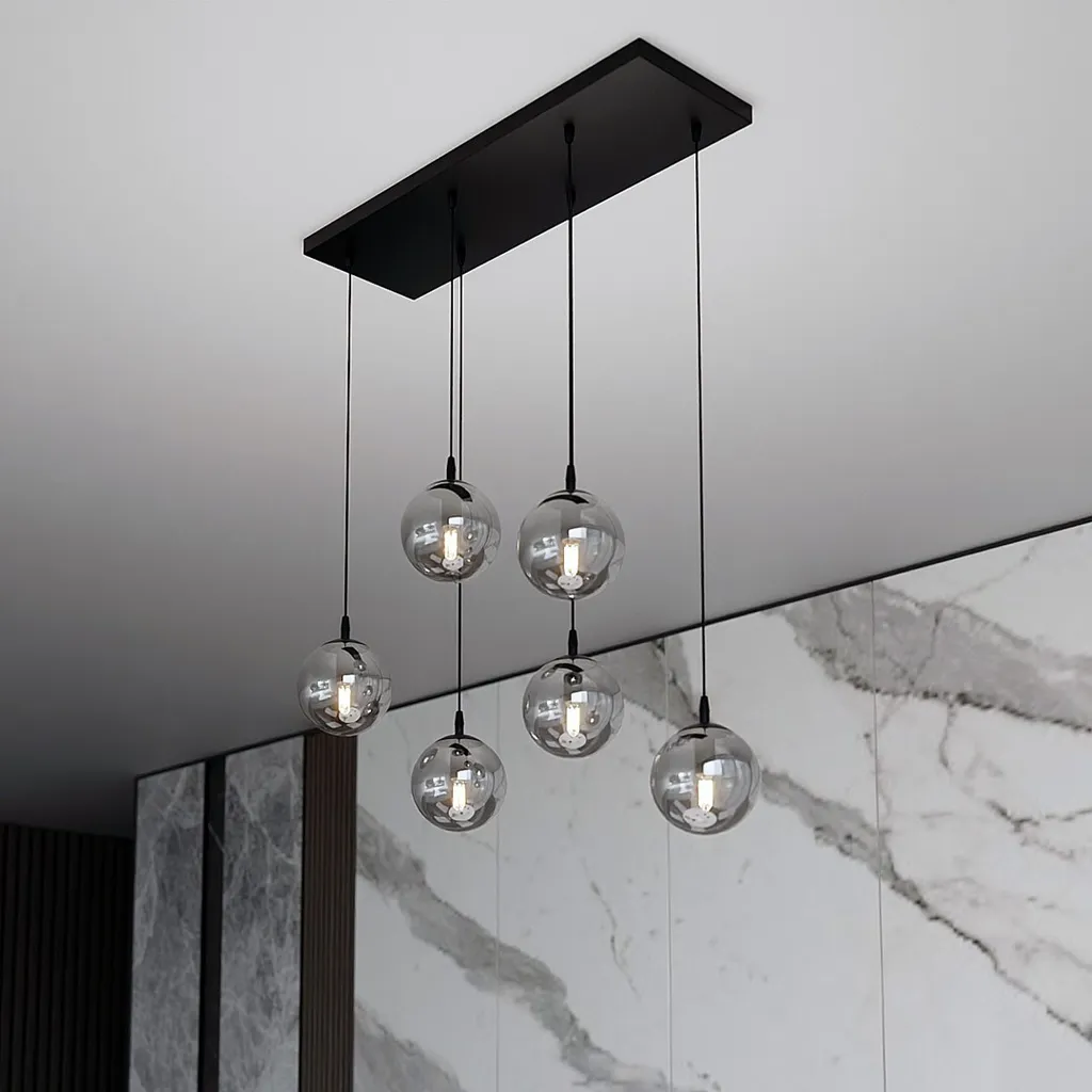 Lustre Salon COSMO 6 Branches - Solution Éclairage Grand Espace E14 - 4