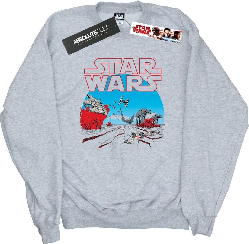 Star Wars - "The Last Jedi" Sweatshirt für Herren BI46176 (XXL) (Grau)