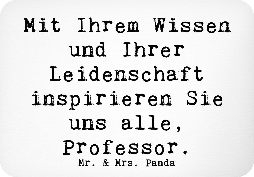 Mr. & Mrs. Panda magnet Spruch Inspirierender Professor - Weiß - Geschenk, Motivation, Danke sagen, zettelhalter, Dekomagnet, wandmagnet, Bedanken...