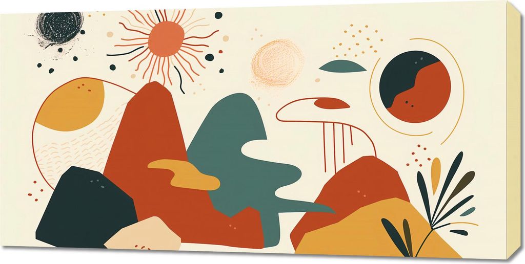 Bild 100x50cm Farbenkosmos