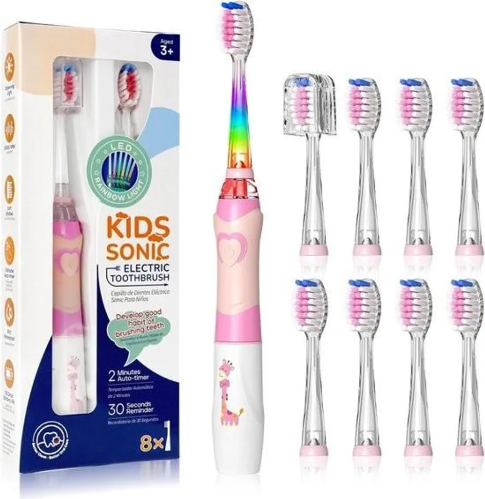 Brosse à dents électrique Solene pour enfants avec minuterie et poils souples