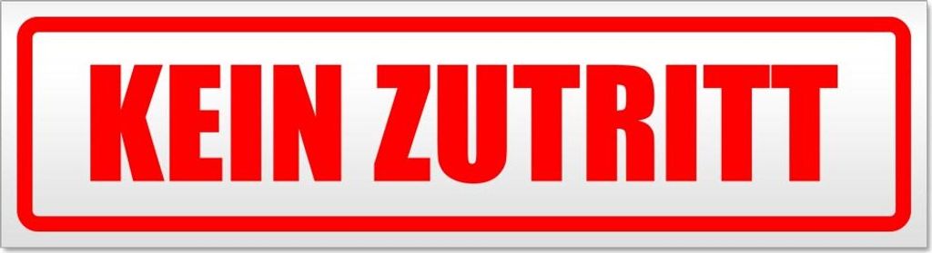 Kein Zutritt Magnetschild Schild magnetisch