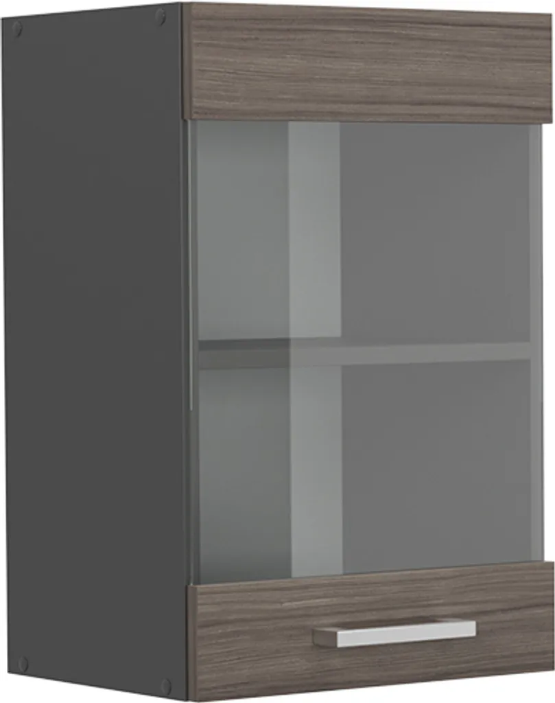 Vicco Mobile Pensile Cucina R-Line 40 cm Grigio Nobile Vetro