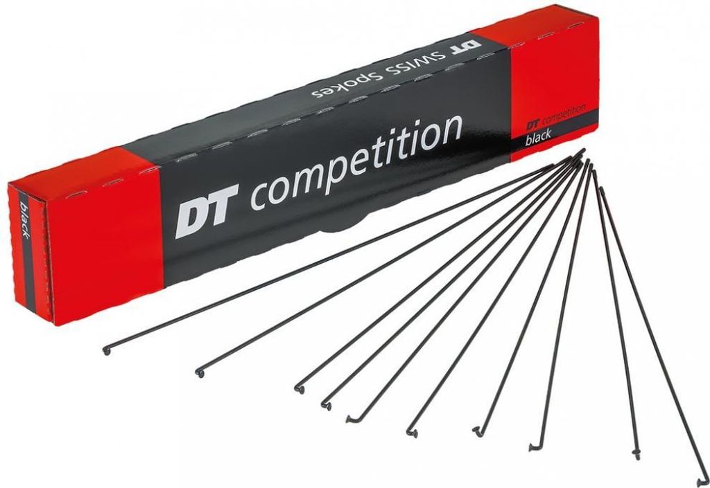 DT Swiss Speichen 2.0x1.8x2.0x298 mm, Compet.,Niro,oh.Nippel, schwarz (100er Pack)