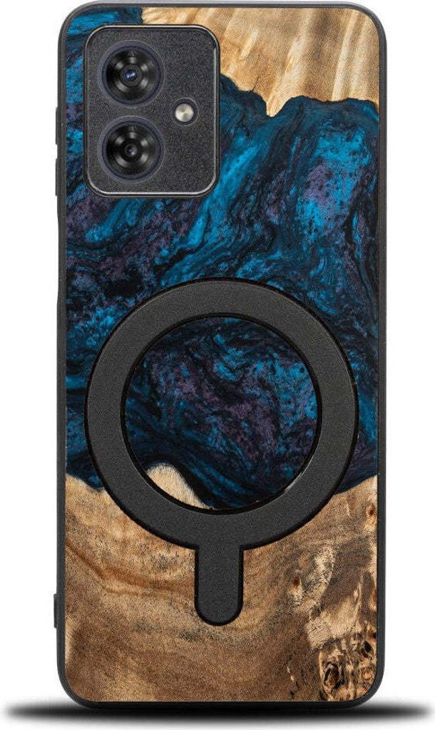 Holzhülle für Motorola Moto G54 5G, Bewood Unique Planets Produktbild 