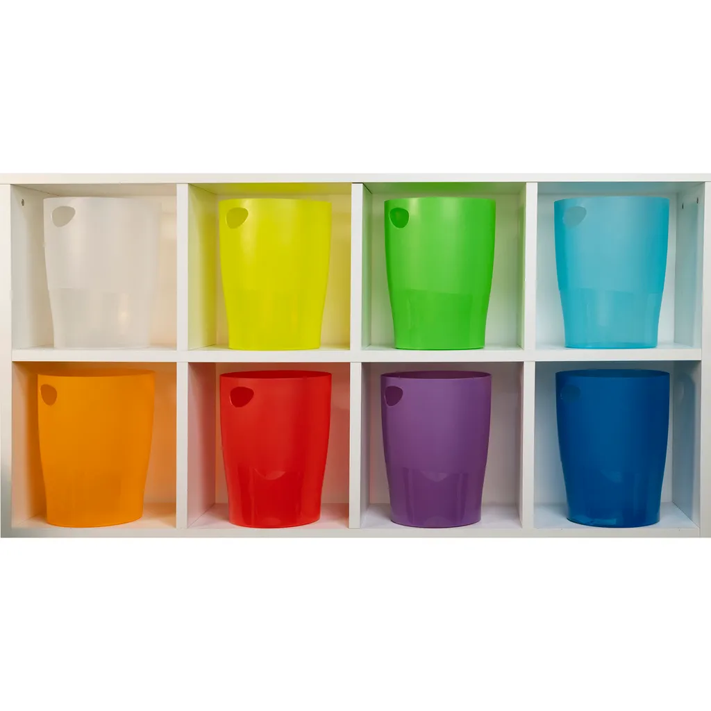 Exacompta 8x Corbeille à papier Ecobin Violet 45319D - Bureau Écologique