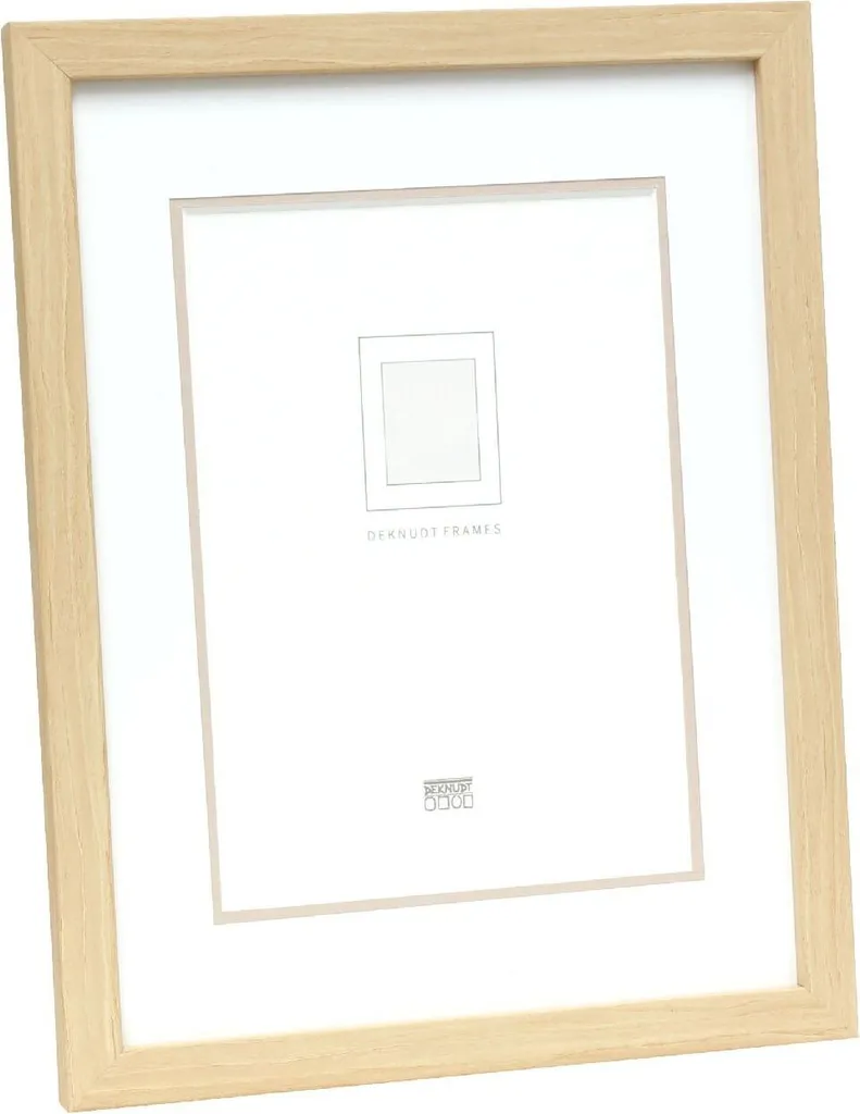 Cadre Photo 15x20 cm pour Déco Salon - Bois Naturel et Passe-partout 10x15
