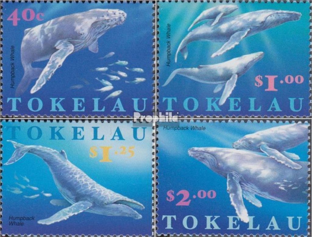 Briefmarken Tokelau 1997 Mi 244-247 (kompl.Ausg.) postfrisch Buckelwal