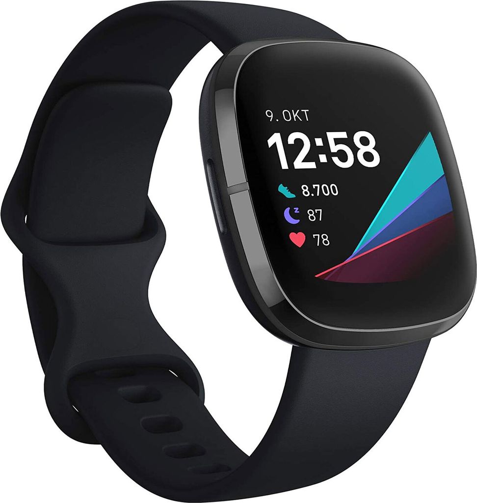Fitbit Sense 40 mm AMOLED Anthrazit, Graphit GPS Produktbild 
