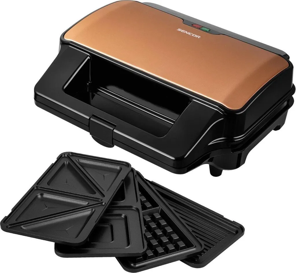 Sencor SSM 9976GD Appareil à Sandwich 4-en-1 avec Plaques Antiadhésives