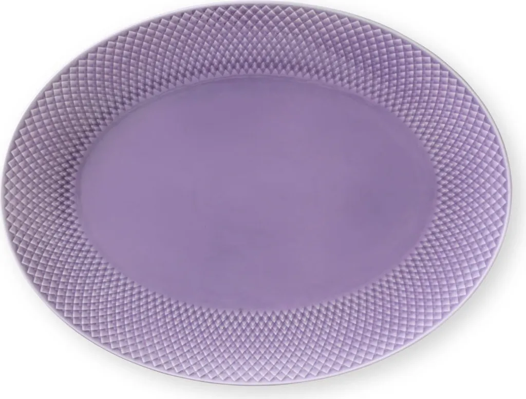 Lyngby Porcelæn Rhombe Piatto Portata Ovale 35x26,5 cm | Porcellana Design