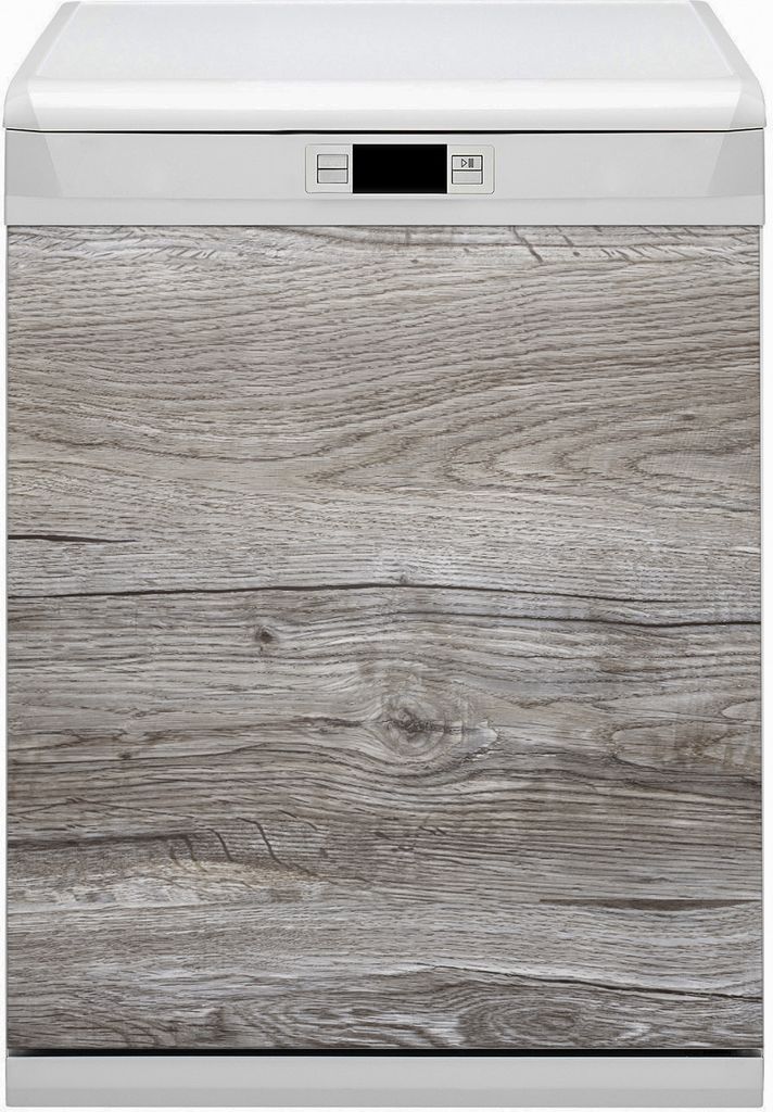 Magnetmatte Geschirrspüle Abwaschbar Küche Magnete Dekor 60x80 cm - Graues Holz