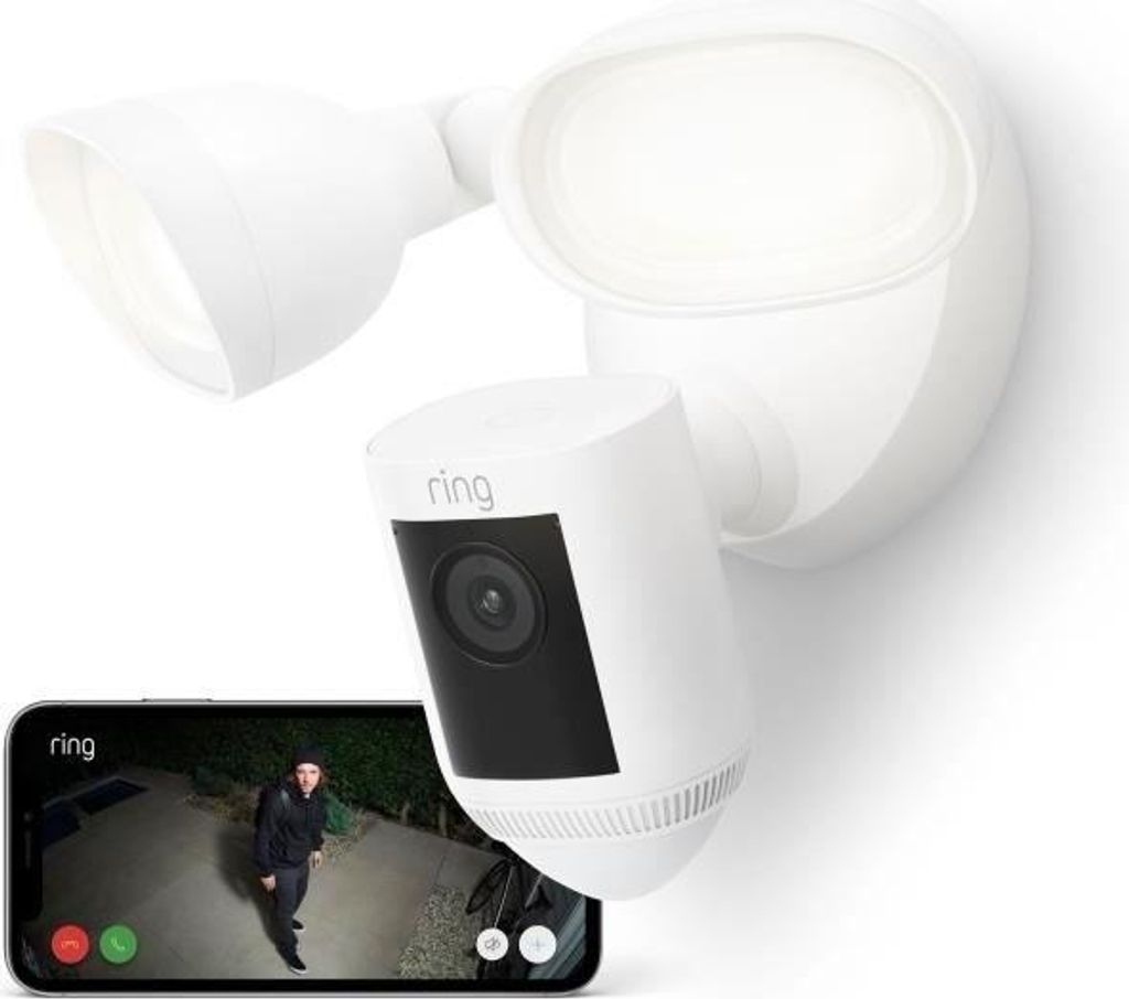 RING Spotlight Pro Wired Surveillance Camera - White - EU Productafbeelding 