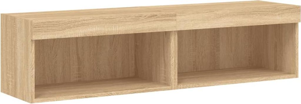 vidaXL TV-Schränke mit LED-Leuchten 2 Stk. Sonoma-Eiche 60x30x30 cm
