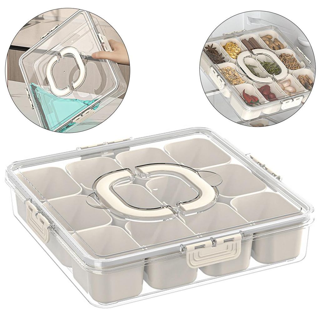 Snackbox mit Fächern, tragbare PET+PP+Silikon Snackbox, Produktbild 