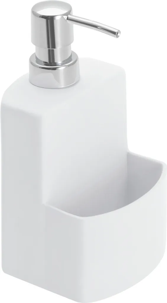WENKO Distributeur de savon liquide Pump Blanc pour évier de cuisine