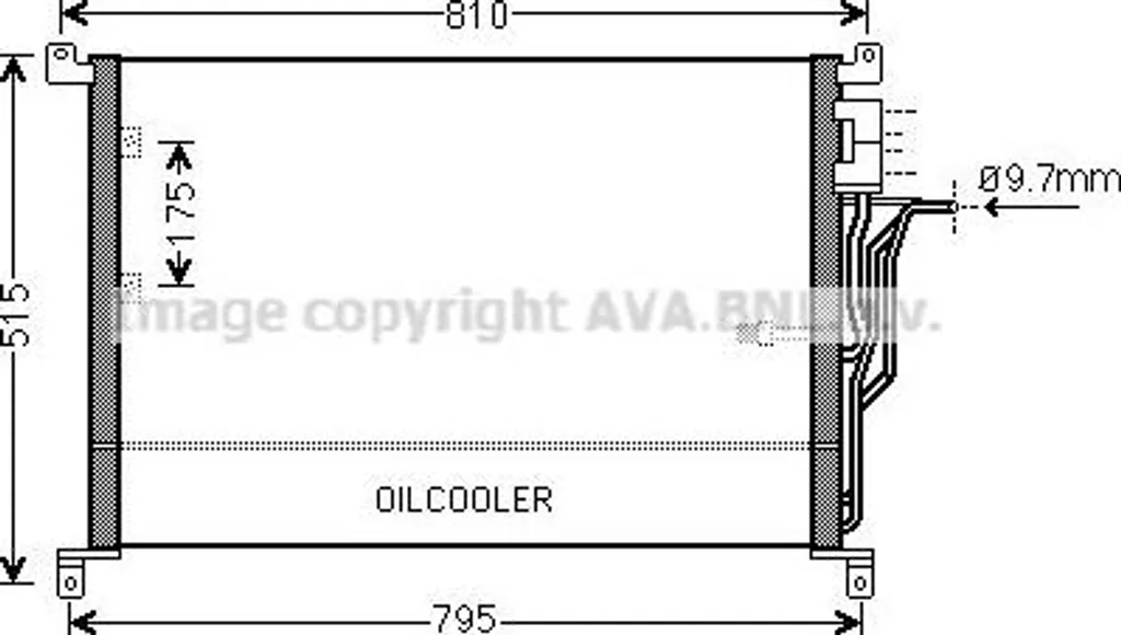 Radiateur de climatisation AVA pour Audi A8 OE 4E0260403F AI5301