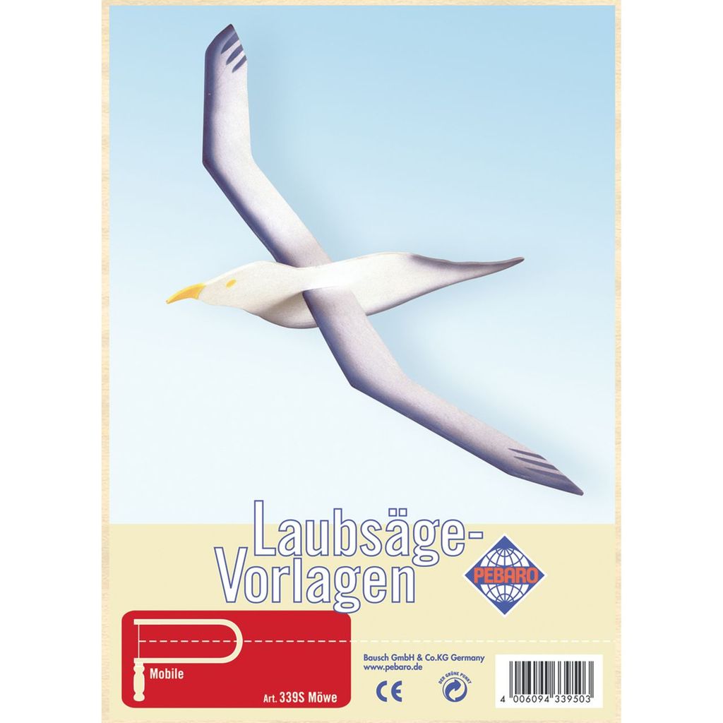 PEBARO Laubsägevorlage Mobilé Möwe