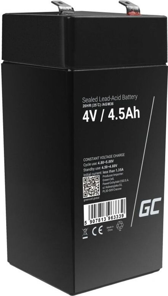 Green Cell AGM36 USV-Batterie VRLA AGM 4 V 4 5 Ah Produktbild 