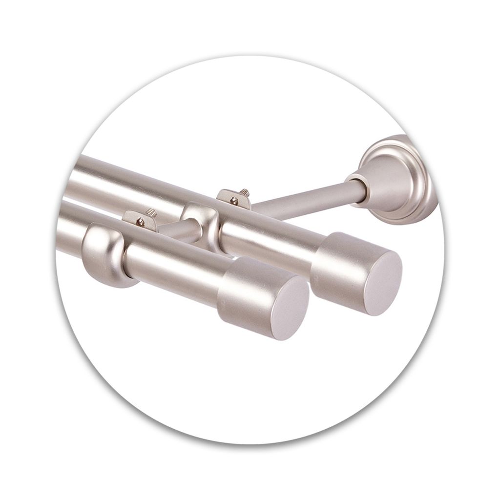 Gardinenstange Vorhangstange 19 mm Wandmontage 2-läufig