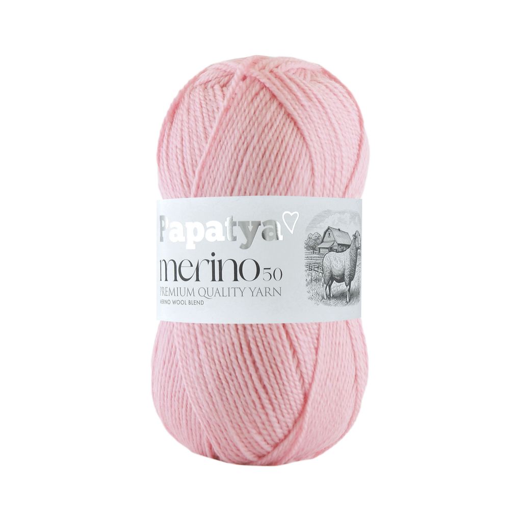 Wolle1000 Papatya Merino50 - Farbe 4420 Rosa - 100g - Produktbild 