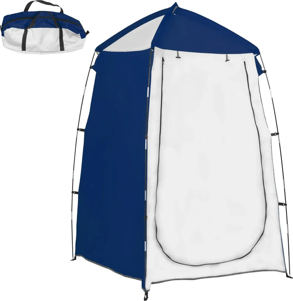 Tente de douche anti-UV 25+ cabine de camping avec fenêtre bleue