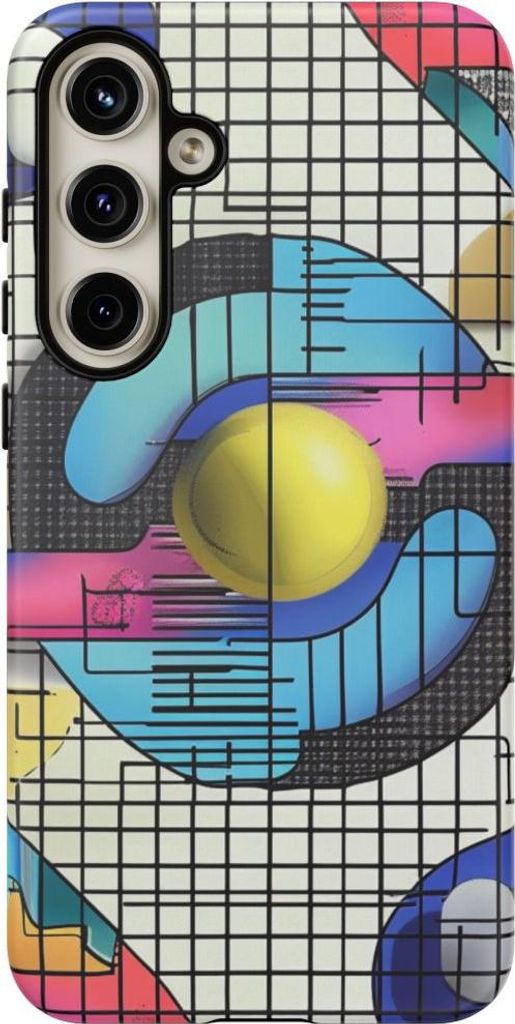 Buntes geometrisches Muster – Hülle Kompatibel mit Samsung Galaxy S24 Plus