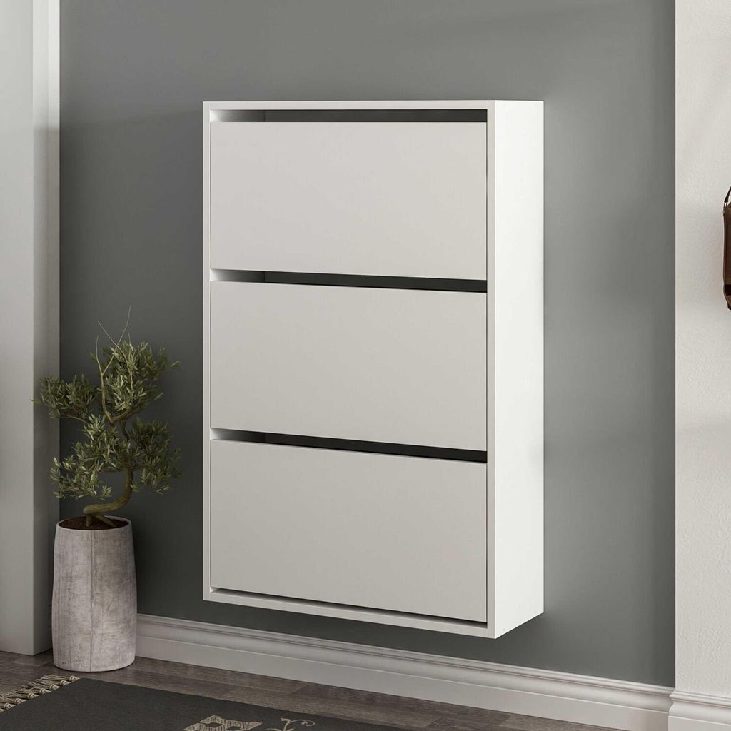 Skye Decor, Lupa 3 - White, skříňka na boty, bílá, 70 x 109 Obrázek produktu 