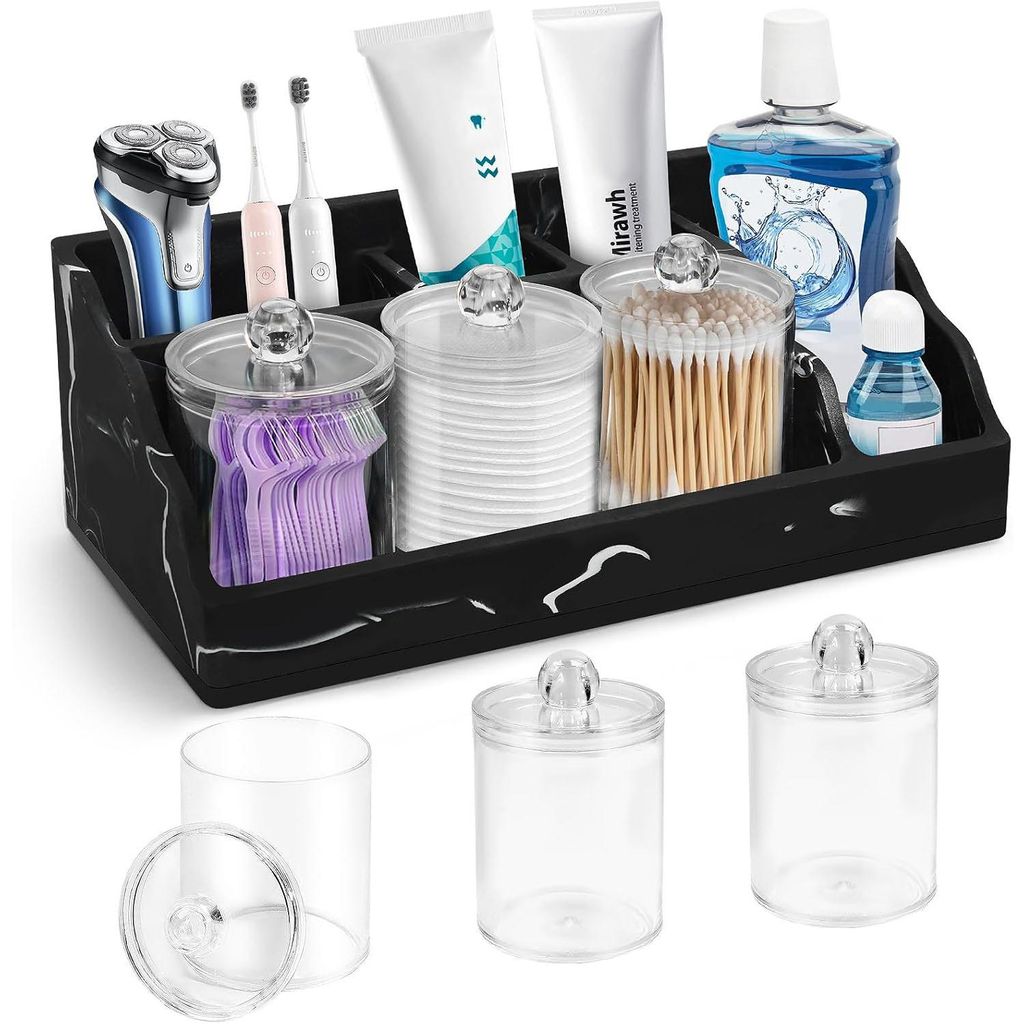 Toothbrush Holder Zahnbürste Halterung Zahnbürstenhalter mit Trennwände Bad Accessoires für Büro, Wohnzimmer, Eitelkeit Countertop