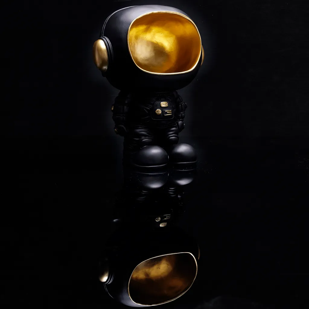 Vide Poche Astronaute Design Noir - Objet de Décoration Original - 5