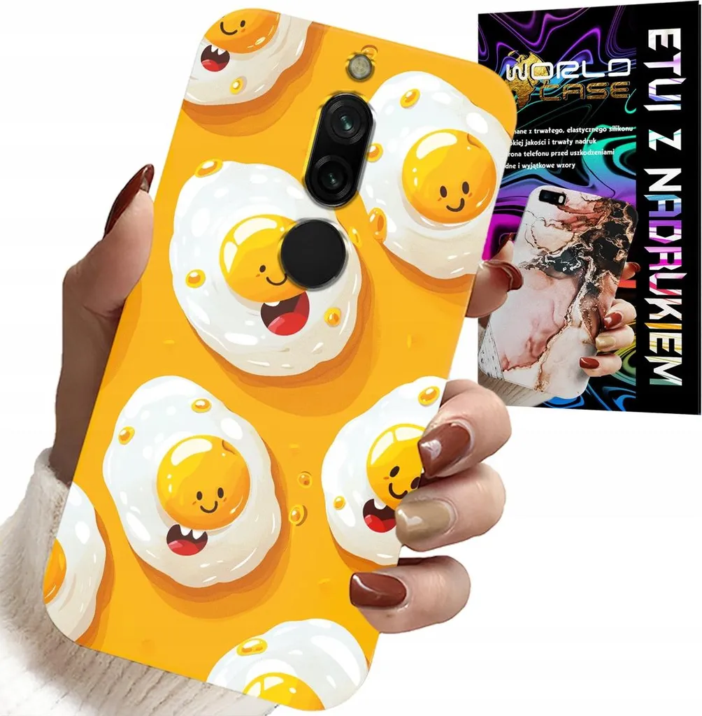 Cover Xiaomi Redmi 8 Uovo Sorridente - Kit Protezione con Pellicola