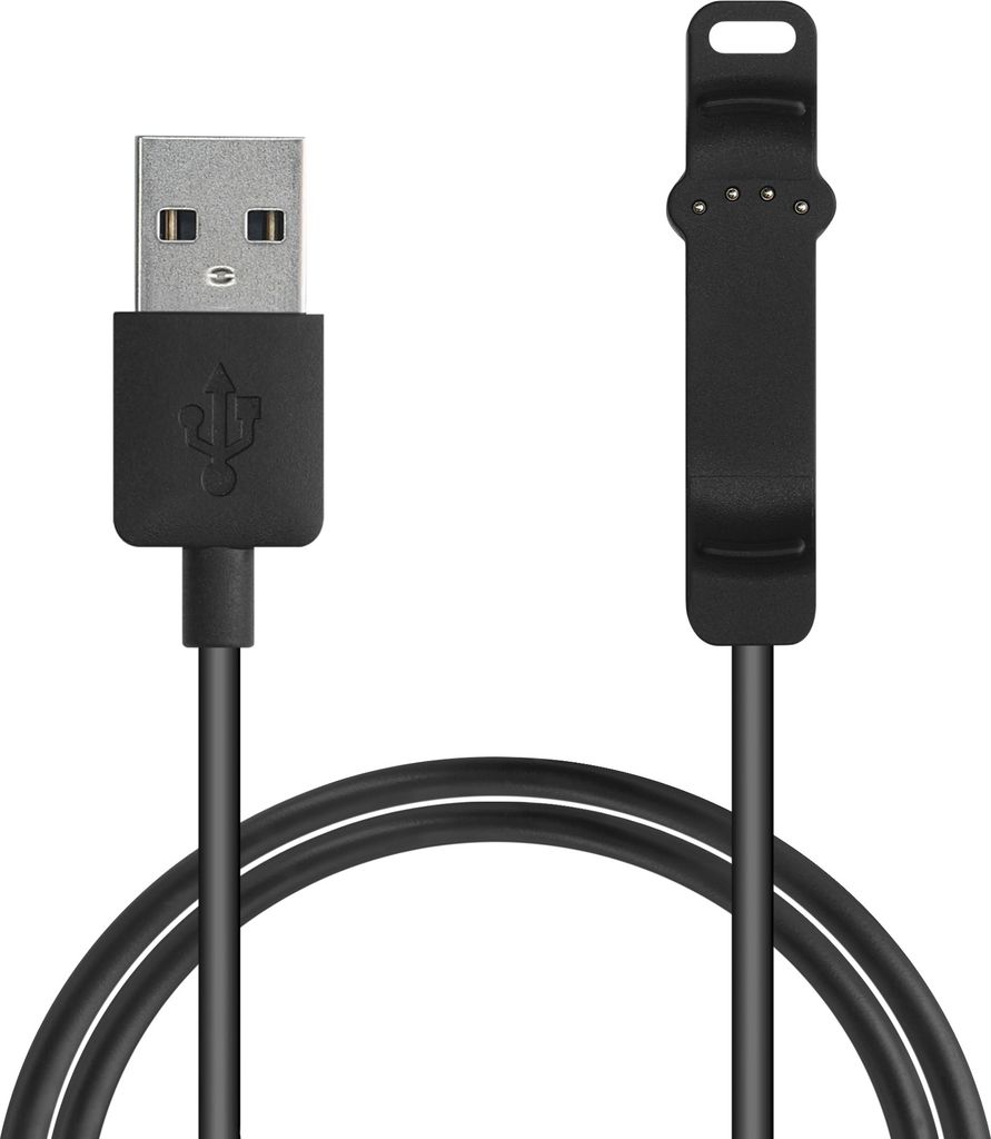 kwmobile USB Kabel Charger kompatibel mit Polar Unite Ladekabel - Smart Watch Ersatzkabel - Fitnesstracker Aufladekabel in Schwarz