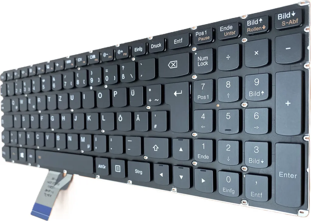 Clavier rétroéclairé noir sans cadre pour Lenovo IdeaPad U530 AZERTY