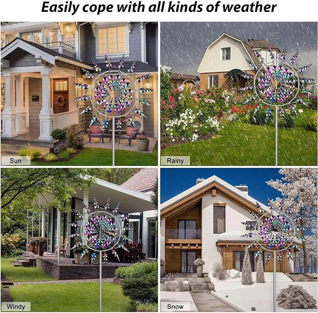 Stargarden Metall-Windspiel – 360° Drehbar, Mit Kugellager, Für Garten, Terrasse & Hof