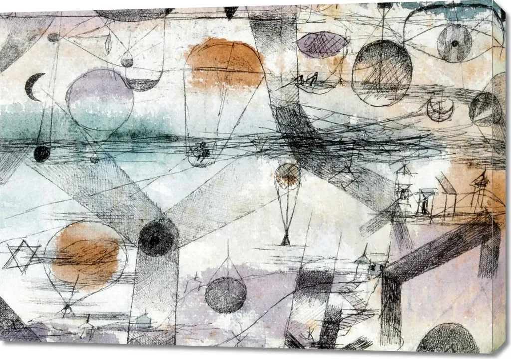 Affiche Paul Klee grand format 100x70 impression toile vintage