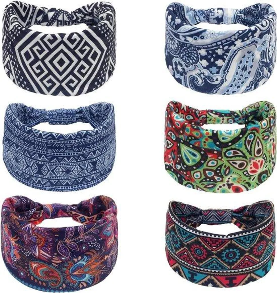 Bandeau Cheveux Femme Anti-Glisse : Lot de 6 pour Finir avec la Sueur