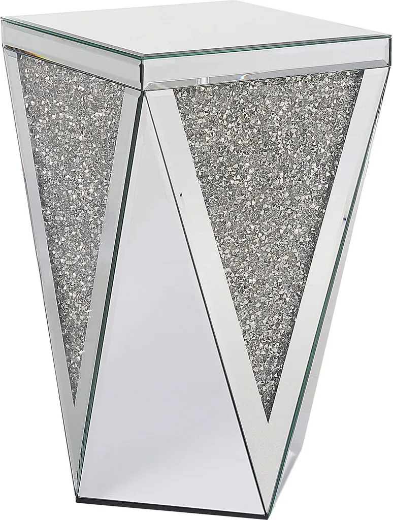 Table d'appoint miroir argenté au design glamour - Mobilier Beliani