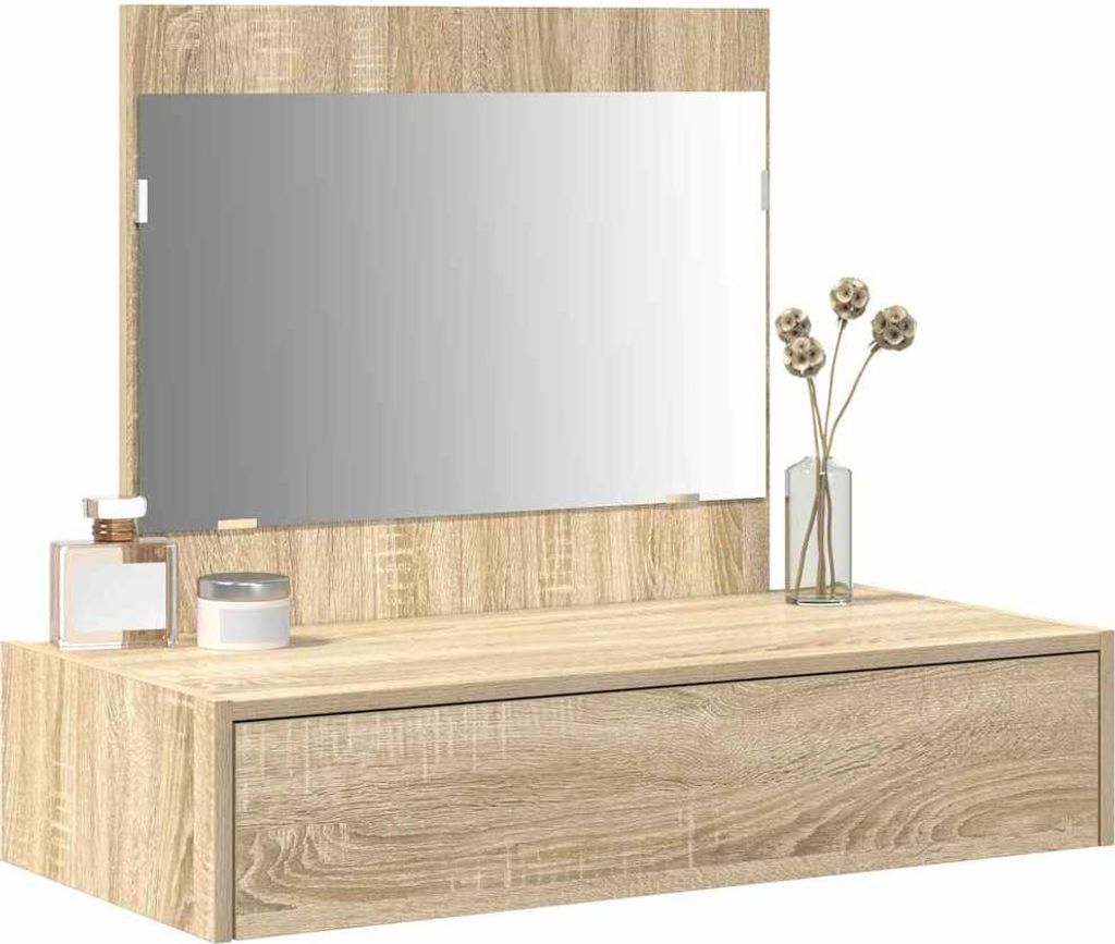 vidaXL Toaletka z szufladami Brązowa 83 x 40 x 70 cm Zdjęcie produktu 