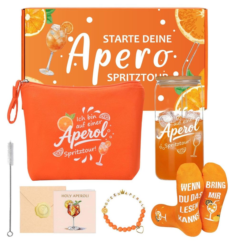 Solidchoice – 5-teiliges Aperol-Geschenkset mit Gläsern und Produktbild 