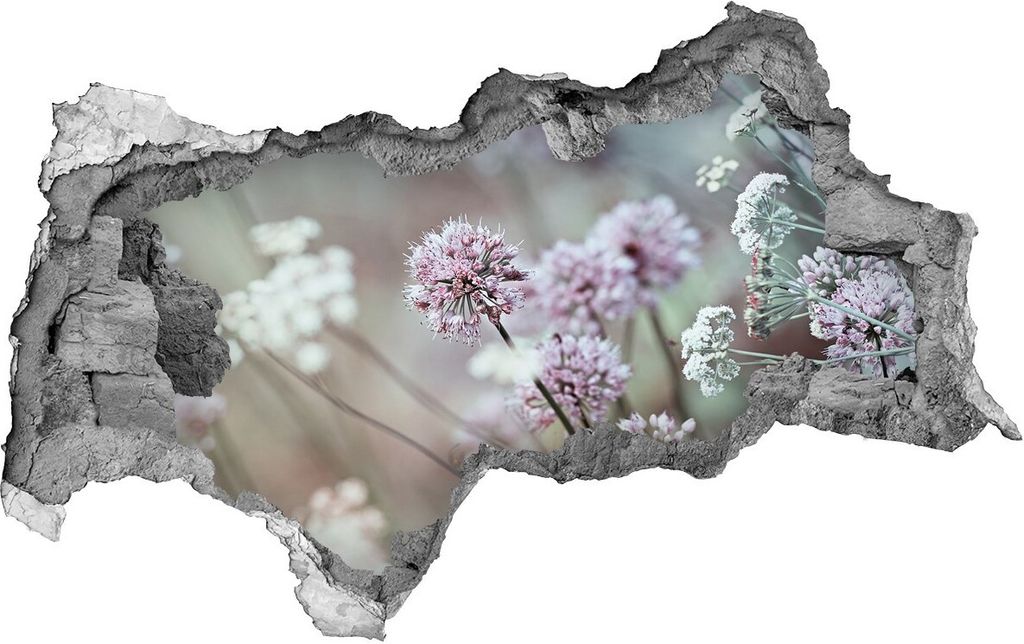 Selbstklebender Loch-3D-Aufkleber 95x73 cm wilde Blumen