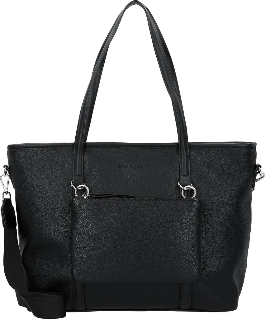 Sac à Main Noir Tom Tailor Janita en Simili Cuir avec Zip de Sécurité