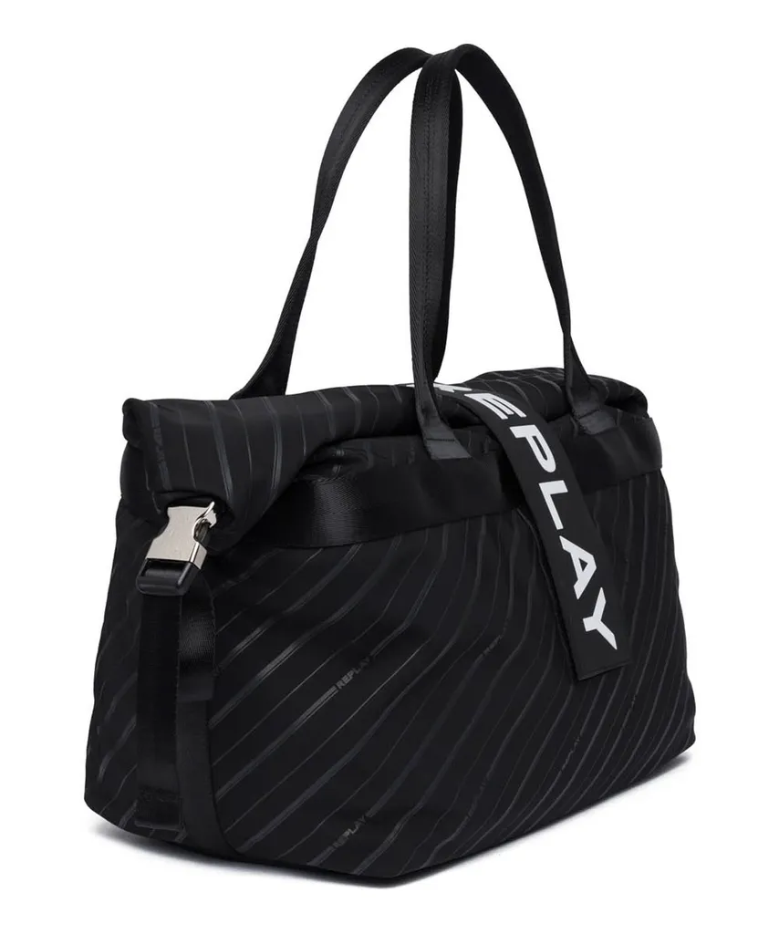 Borsa Replay a Tracolla Weekender - Nero e Multicolore - Viaggio - 2