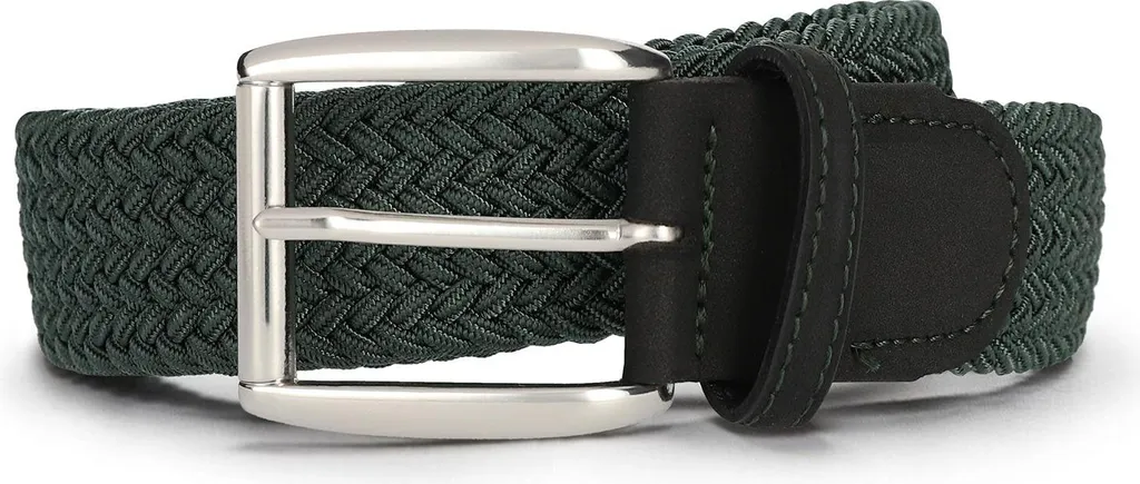 cintura vegana Prat Green- cintura vegana con fibbia in metallo