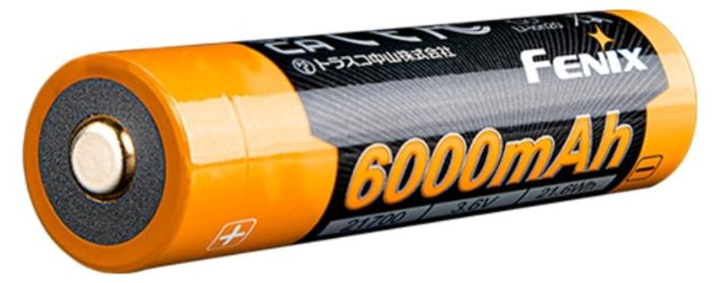 Fenix 21700 Li-Ion Akku 6000 mAh wiederaufladbar mit Schutzschaltung 22x76,6 mm