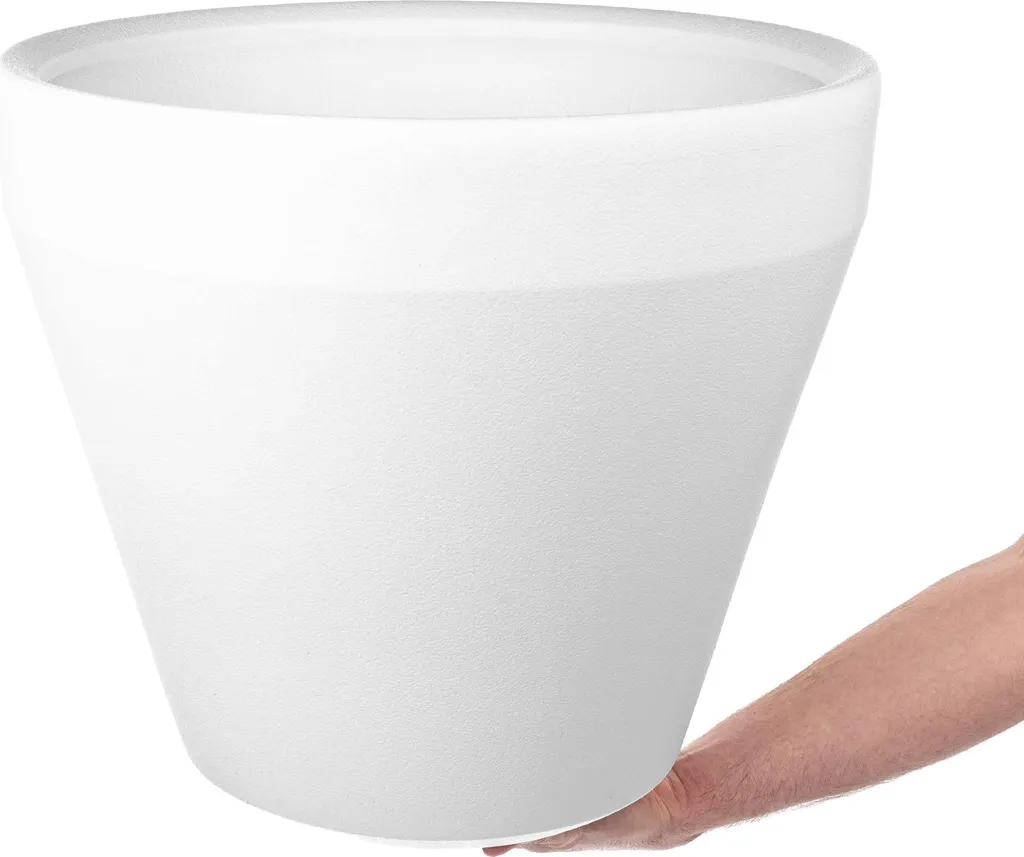 Pot de fleurs Lima 460 blanc - Solution durable pour plantes larges - 8