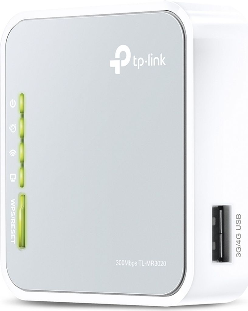 TP-Link TL-MR3020 Wi-Fi 4 IEEE 802.11n Ethernet, Mobilfunk Drahtlos Router - 3,75G - UMTS, HSPA, EVDO - 2,48 GHz ISM-Band - 18,75 MB/s Drahtlosgesc...