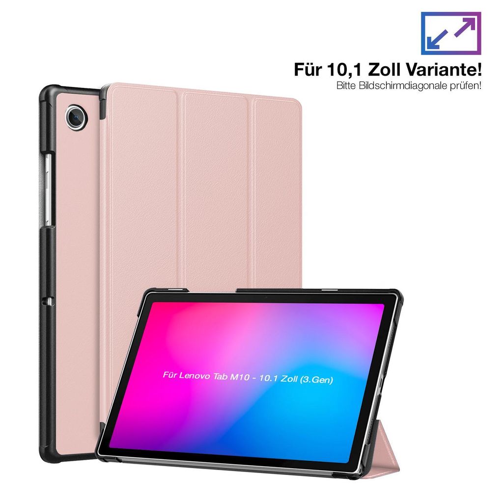 Schutzhülle für Lenovo Tab M10 Gen 3 2022 10.1 Zoll Cover Case Schutz Tablet Farbe: Rosegold
