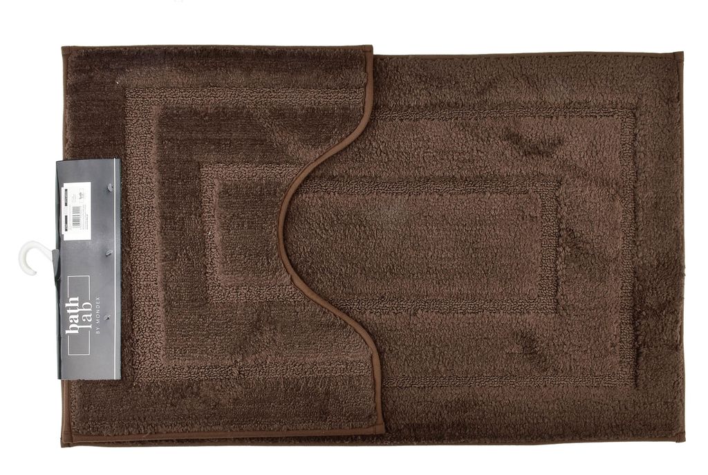 Badteppich-Set Textil ZAC Zac 50x40/50x80 cm Braun 2er-Set