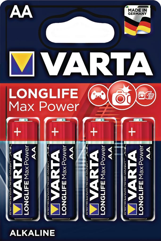 VARTA Alkaline Batterie "LONGLIFE Max Power" Mignon (AA) 4 Batterien