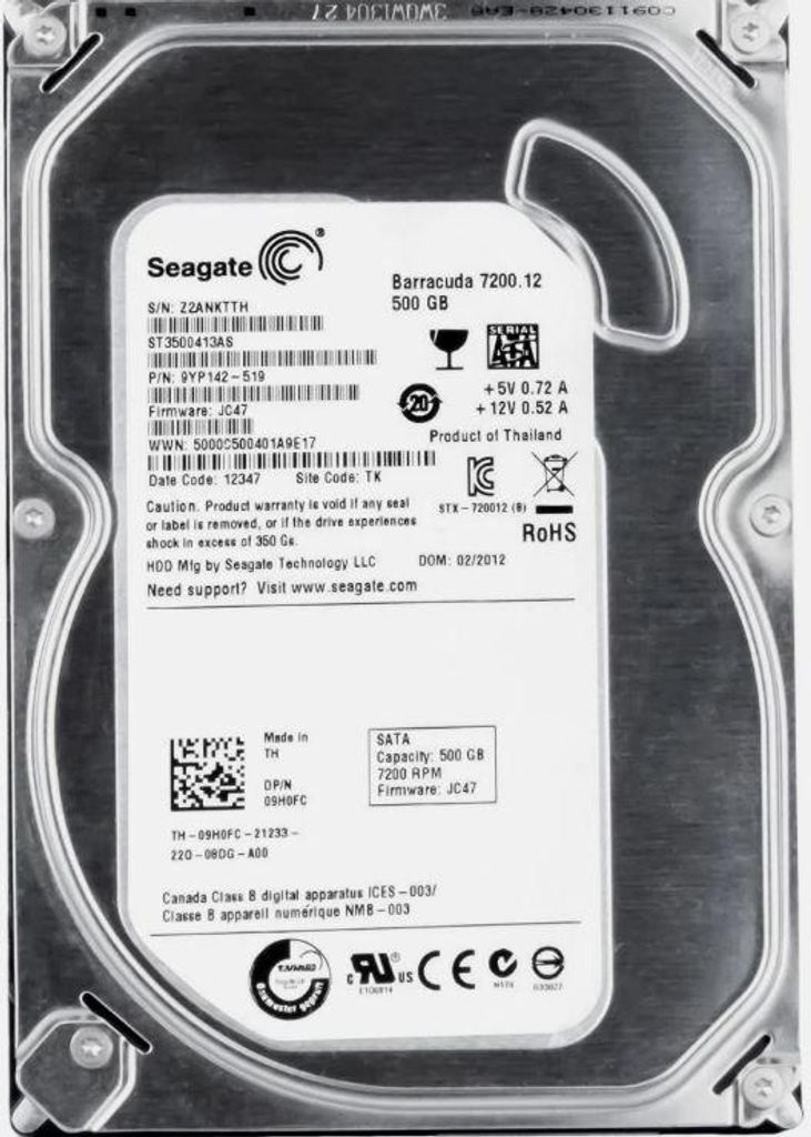 Seagate Barracuda 7200.12 500GB SATA HDD